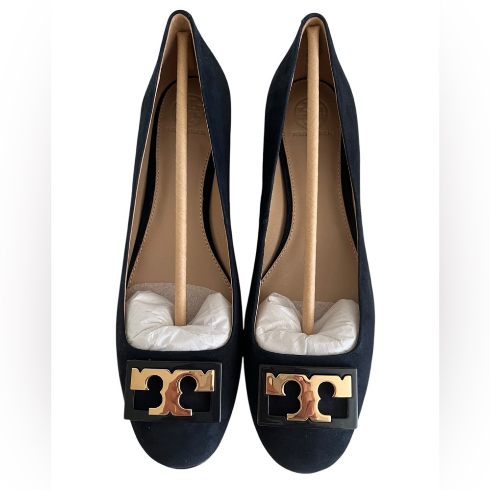 Tory Burch "GiGi" Suede Pump in Tory Navy Blue 8.5 - Picture 1 of 8